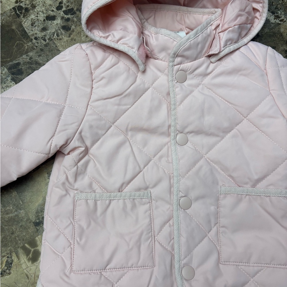 H&M Light Pink Quilted Jacket 12-18 months - Picture 2 of 7